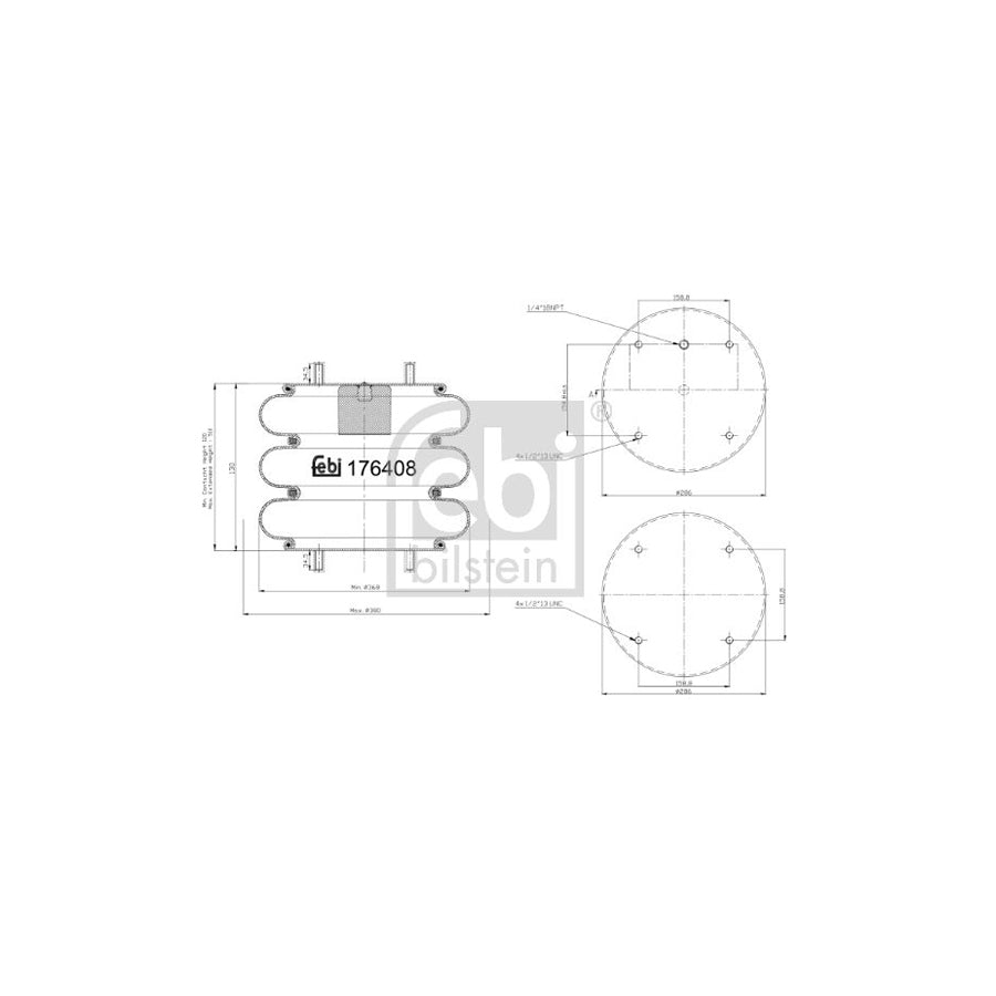 Febi Bilstein 176408 Boot, Air Suspension