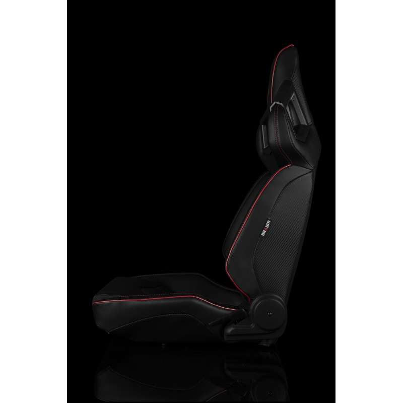 BRAUM Alpha-X Series Racing Seats (Red Stitching | Low Base Version) – Pair