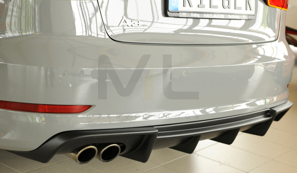 Rieger 00056807 Audi 8V A3 Rear Diffuser 9 | ML Performance UK Car Parts