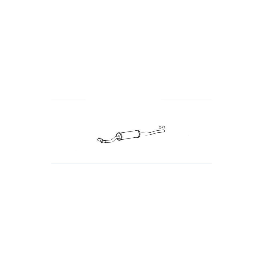 Hella 8LB 366 020-011 Front Silencer