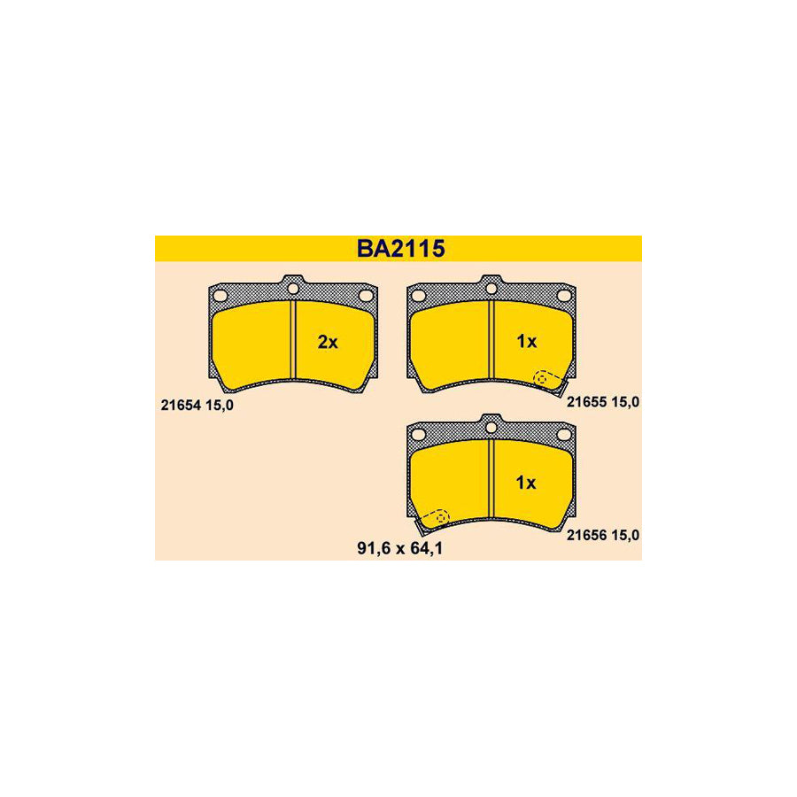 Barum BA2115 Brake Pad Set