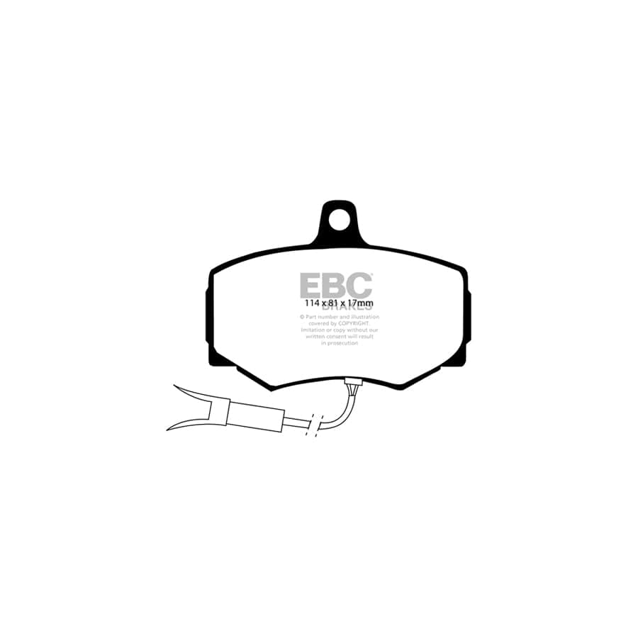 EBC PD02KF192 Daimler Jaguar Redstuff Front Brake Pad & Plain Disc Kit - Girling/TRW Caliper (Inc. Sovereign, XJ6, XJR) 2 | ML Performance UK Car Parts