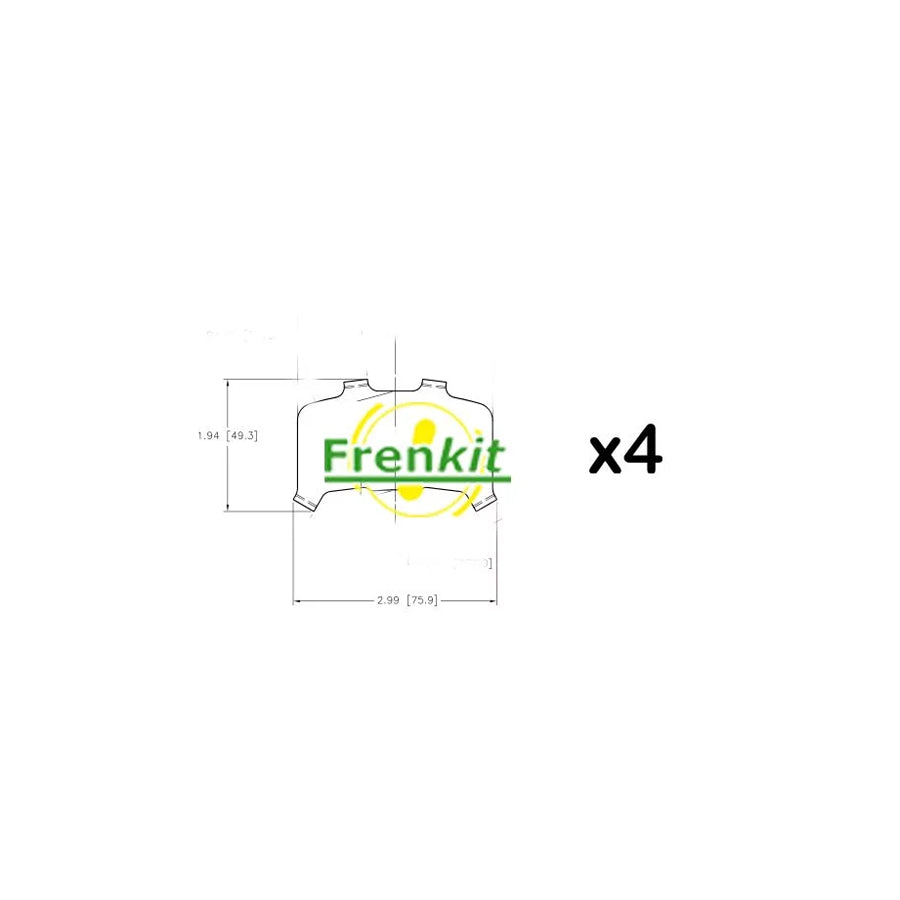 Frenkit 940018 Anti-Squeal Foil, Brake Pad (Back Plate) | ML Performance UK Car Parts