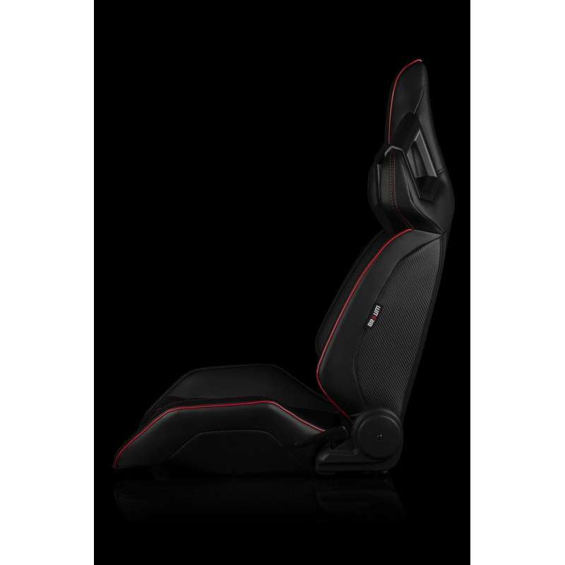 BRAUM Alpha-X Series Racing Seats (Black & Red) – Pair