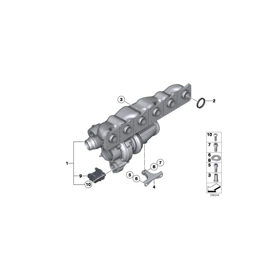 Genuine BMW 11657588995 F30 F31 E84 Turbocharger With Exhaust Manifold (Inc. X1 35iX, 335xi & M135iX) | ML Performance UK Car Parts