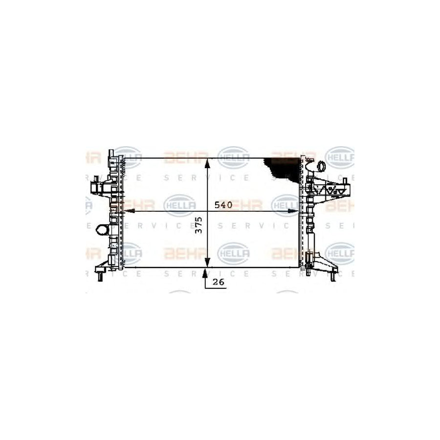 Hella 8MK 376 714-364 Engine Radiator