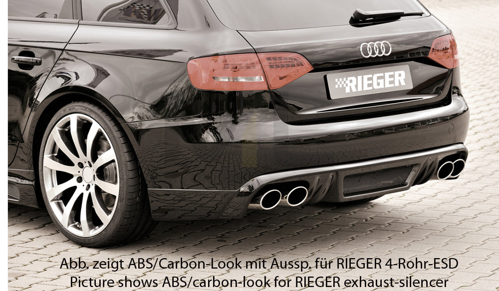 Rieger 00055506 Audi B8 B81 A4 Rear Diffuser 4 | ML Performance UK Car Parts