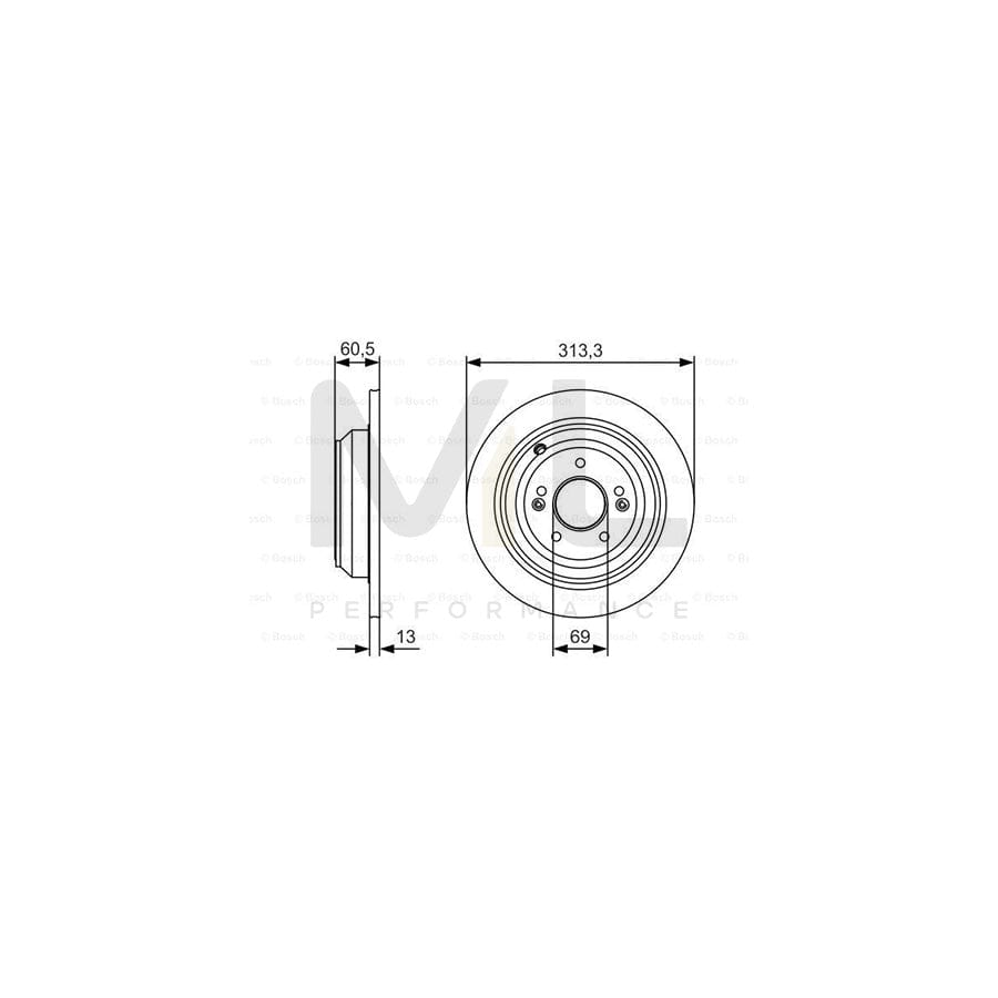 BOSCH 0 986 479 C27 Brake Disc for HYUNDAI Genesis II Saloon (DH) Solid, Oiled, with bolts/screws | ML Performance Car Parts