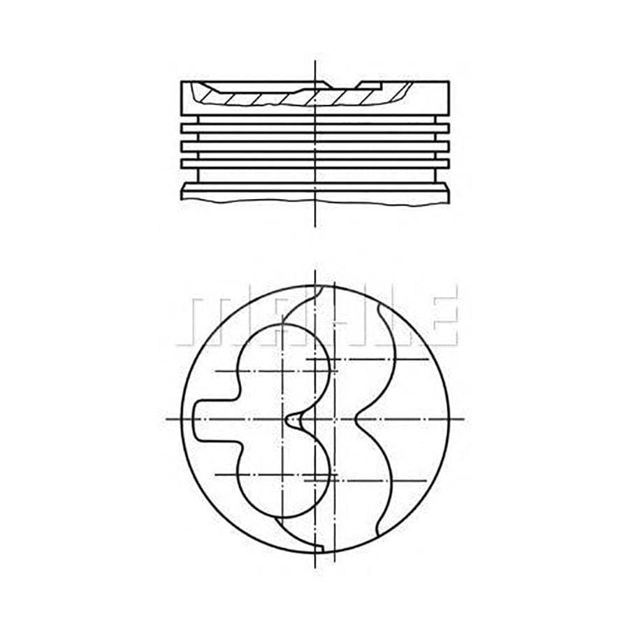 MAHLE ORIGINAL 640 16 02 Piston 84 mm, with piston rings | ML Performance Car Parts