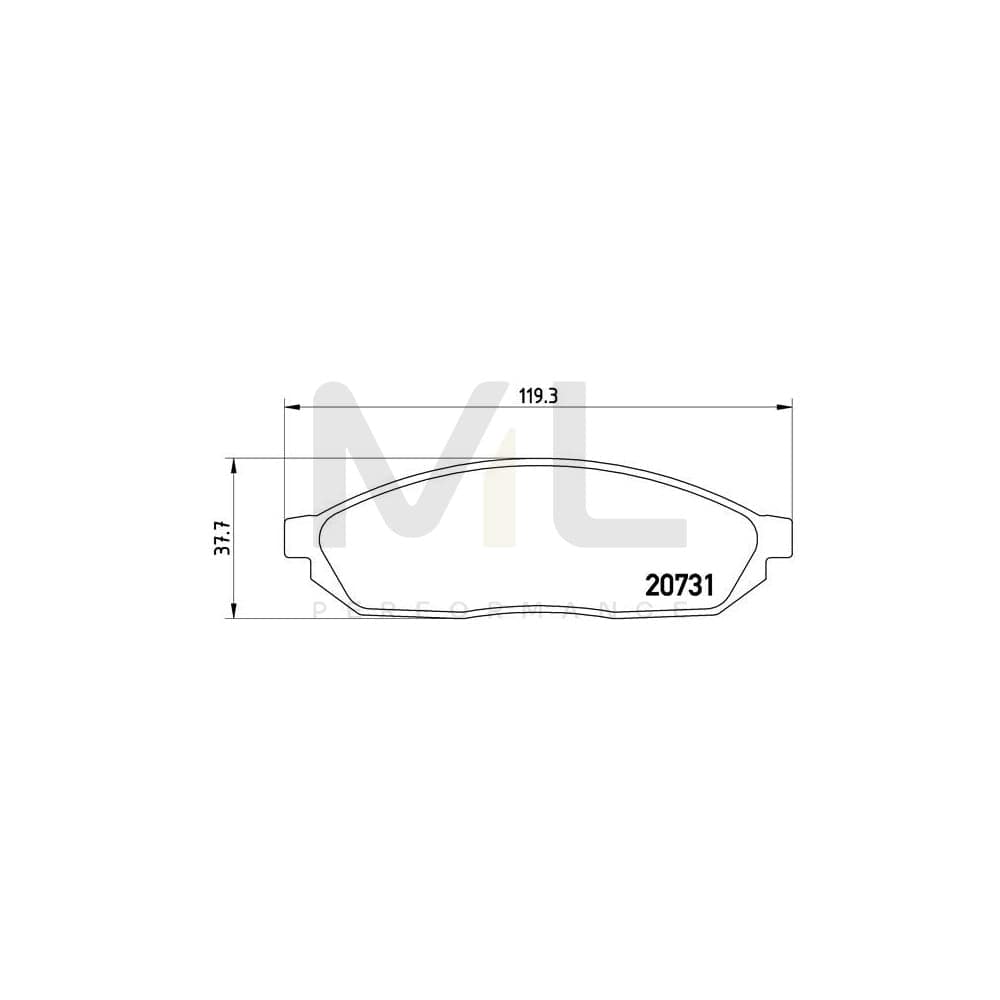 Brembo P 59 007 Brake Pad Set Excl. Wear Warning Contact | ML Performance Car Parts