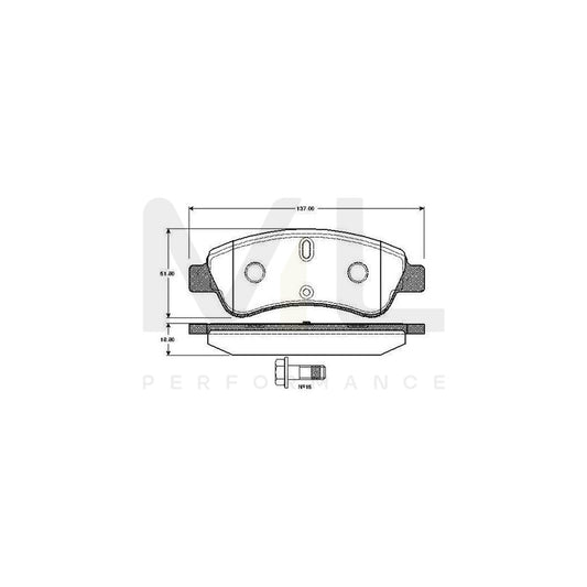 Bosch 0986Tb2407 Brake Pad Set Excl. Wear Warning Contact, With Bolts, With Accessories  | ML Performance Car Parts