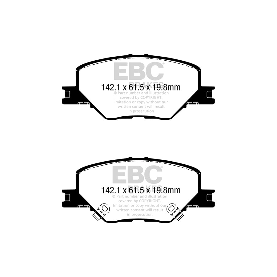 EBC DP42340R Opel Vauxhall Insignia Yellowstuff Front Brake Pads 2 | ML Performance UK Car Parts