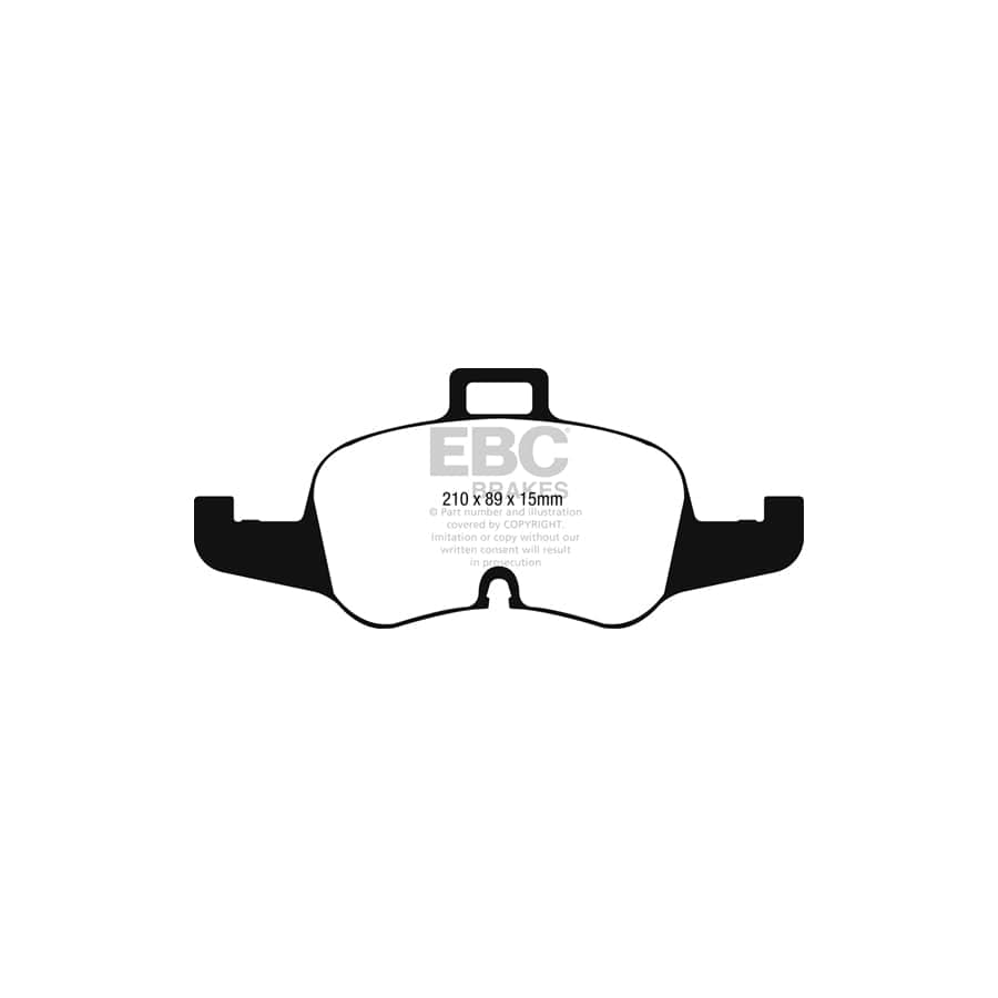 EBC PD17KF081 Audi TTS Redstuff Front Brake Pad & BSD Disc Kit - ATE Caliper 2 | ML Performance UK Car Parts