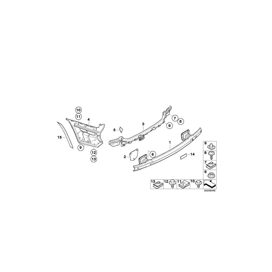 Genuine BMW 51127179678 E93 E92 Carrier, Bumper Rear (Inc. 325xi, 318i & 325i) | ML Performance UK Car Parts