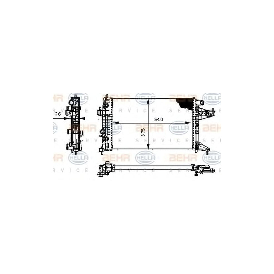 Hella 8MK 376 714-351 Engine Radiator