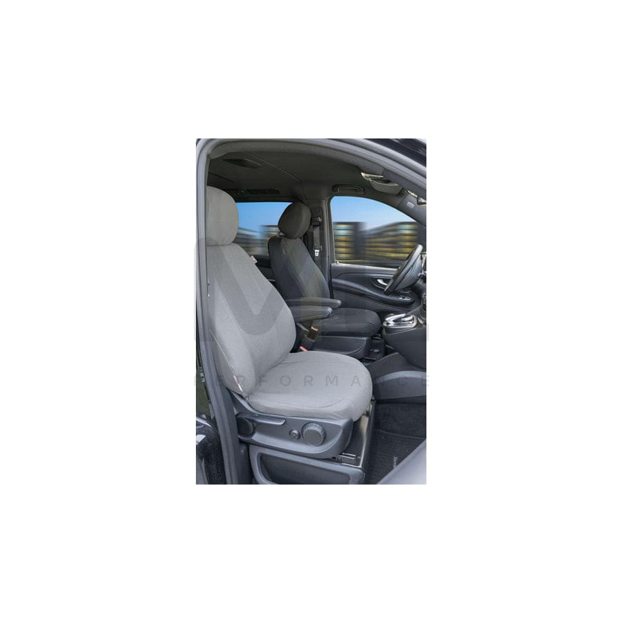 WALSER 10529 Car seat cover Grey, Polyester, Front | ML Performance Car Parts