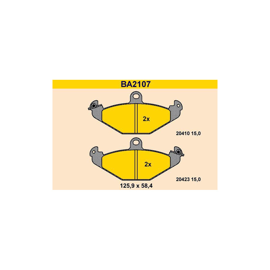 Barum BA2107 Brake Pad Set