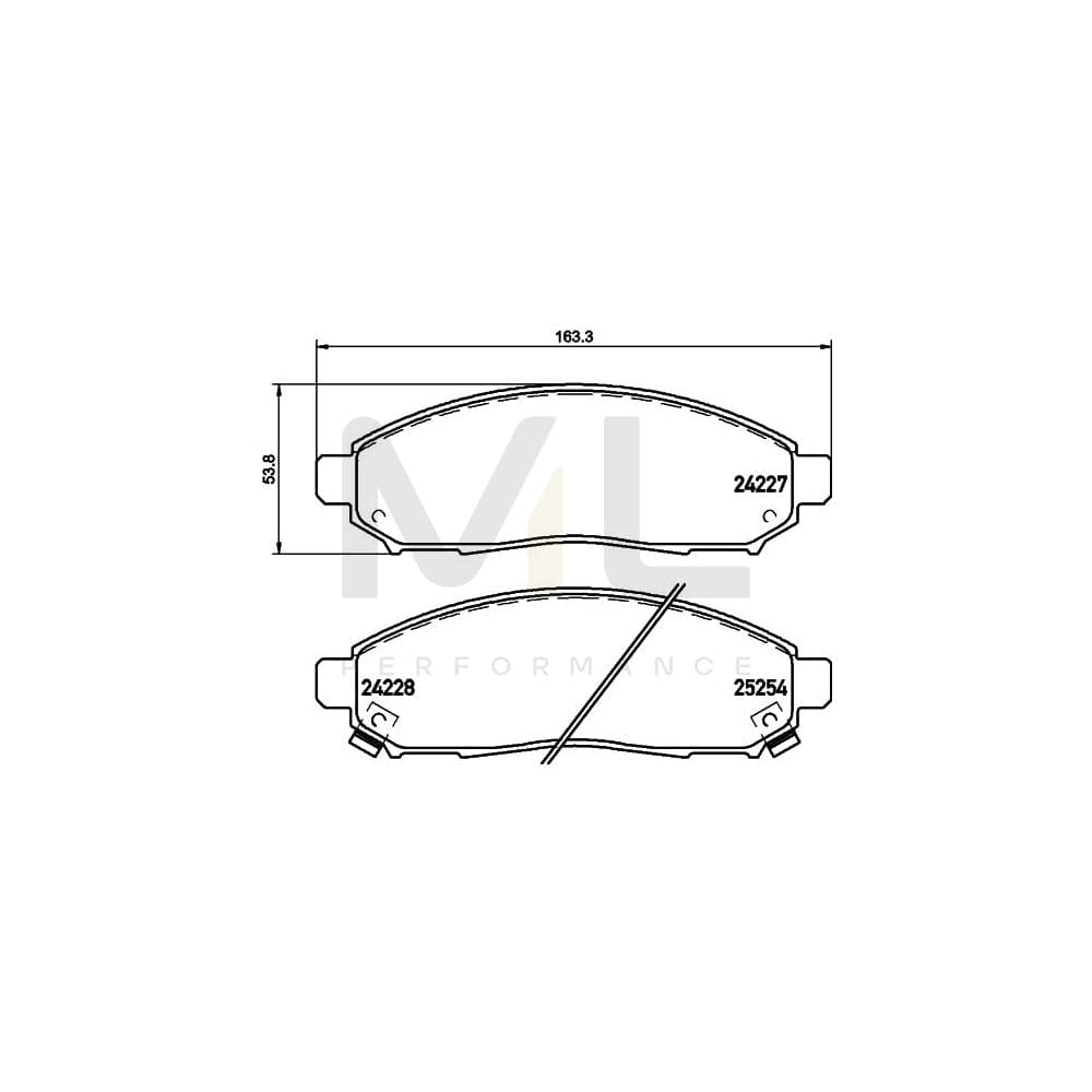 Hella 8DB 355 016-121 Brake Pad Set With Acoustic Wear Warning | ML Performance Car Parts