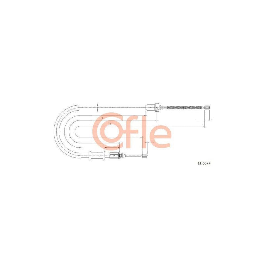 Cofle 92.11.6677 Hand Brake Cable