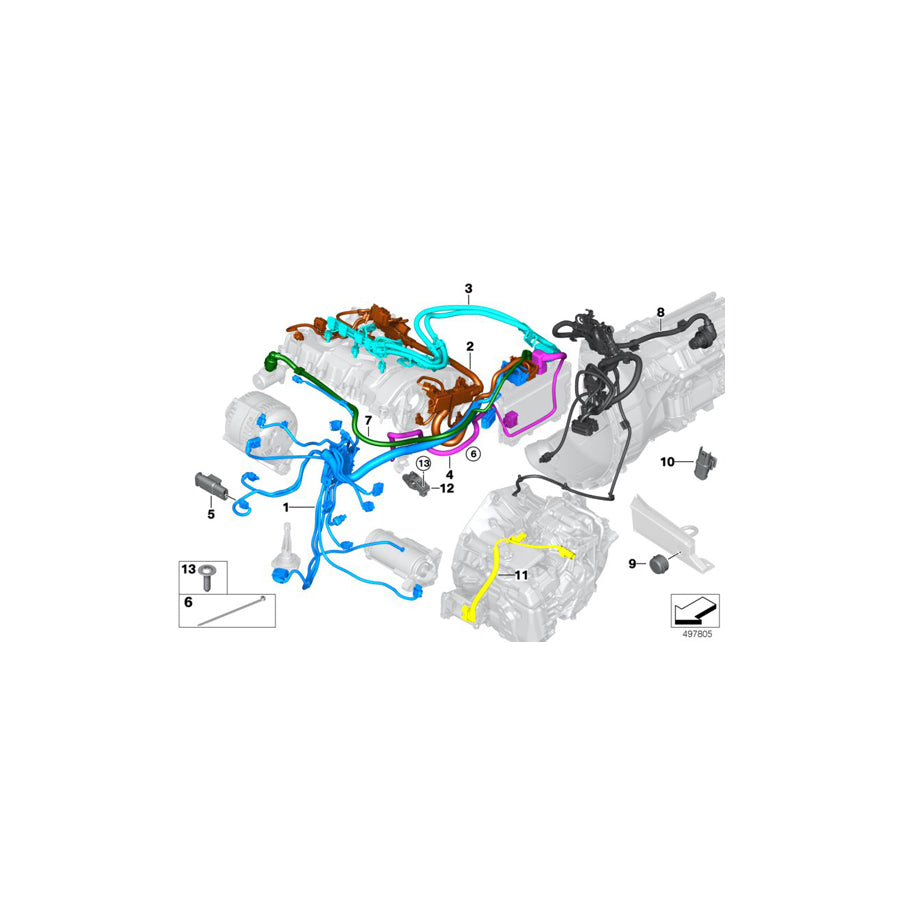 Genuine BMW 12518634246 F48 F45 Cable Harness Injection Valve/Ignition (Inc. X1 25iX, 225i & 220i) | ML Performance UK