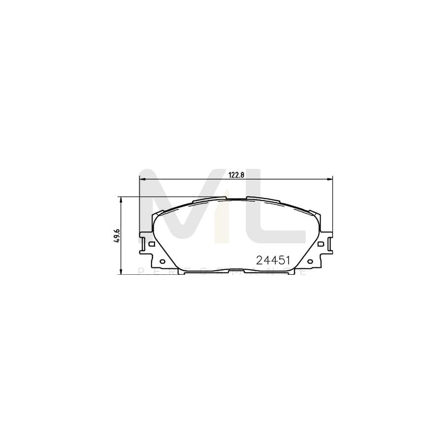 TEXTAR 2445105 Brake pad set not prepared for wear indicator | ML Performance Car Parts