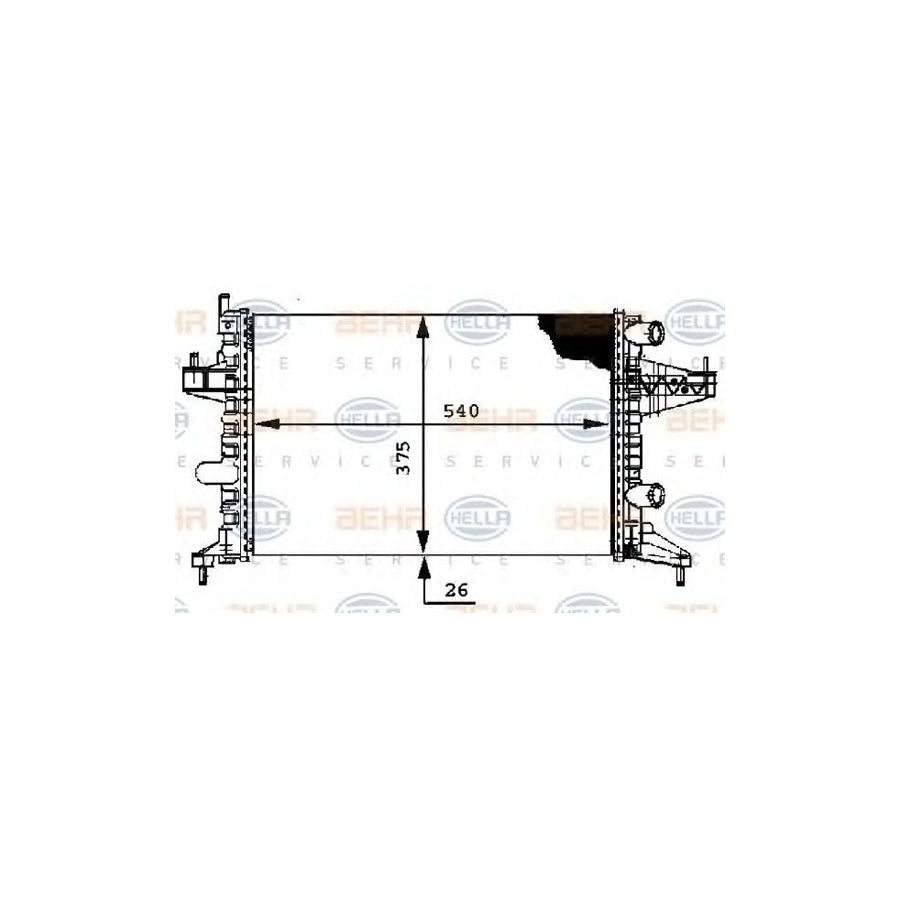 Hella 8MK 376 714-341 Engine Radiator