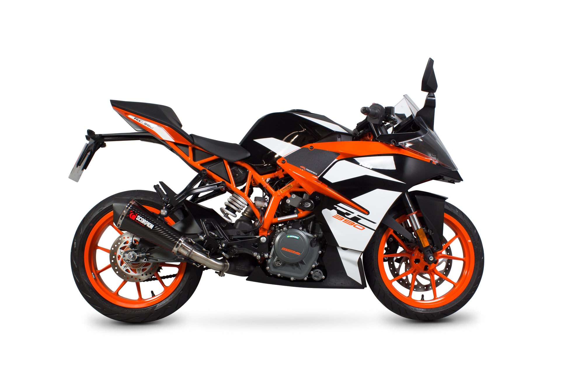 Scorpion RKT89CEO KTM RC390 Serket Taper Slip-On - Carbon Fibre Sleeve | ML Performance UK UK