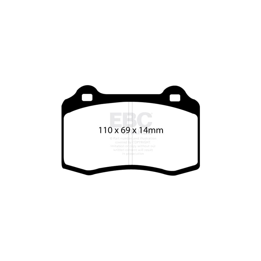 EBC PD12KR076 Cadillac Redstuff Rear Brake Pad & GD Disc Kit - Brembo Caliper (Inc. STS & STS-V) 2 | ML Performance UK Car Parts