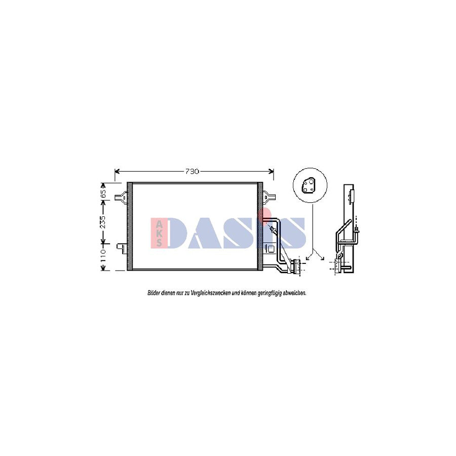 AKS Dasis 042003N Air Conditioning Condenser For VW Passat | ML Performance UK