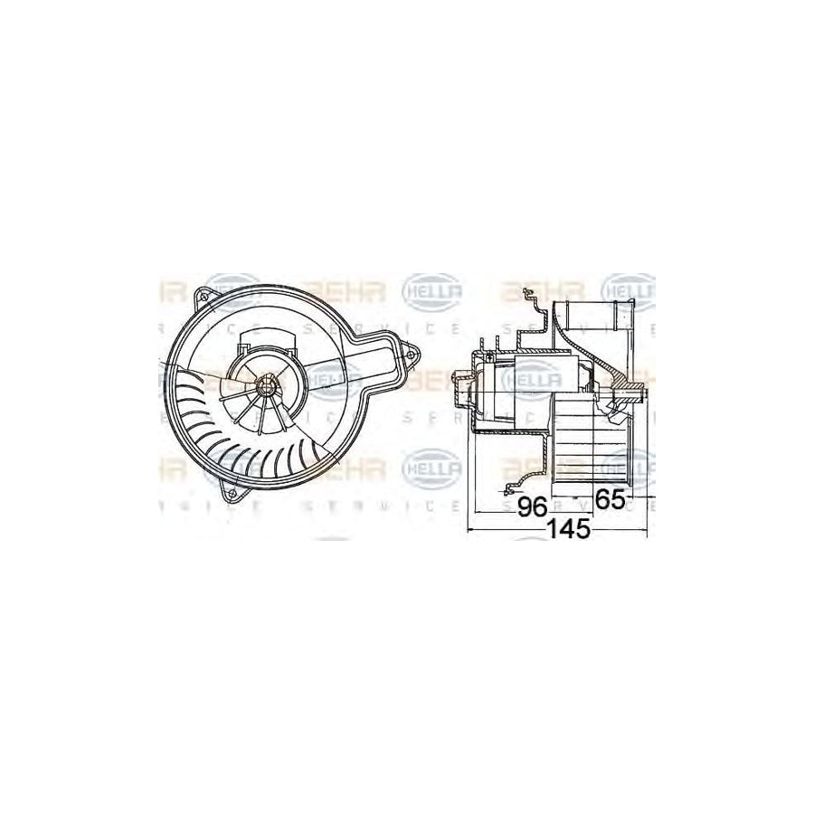 Hella 8EW 009 158-101 Interior Blower