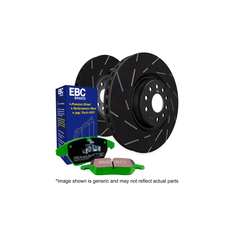 EBC PD06KF139 Chrysler Dodge Fiat Lancia Greenstuff Front Brake Pad & USR Disc Kit (Inc. Grand Voyager, Journey & Freemont) 1 | ML Performance UK Car Parts