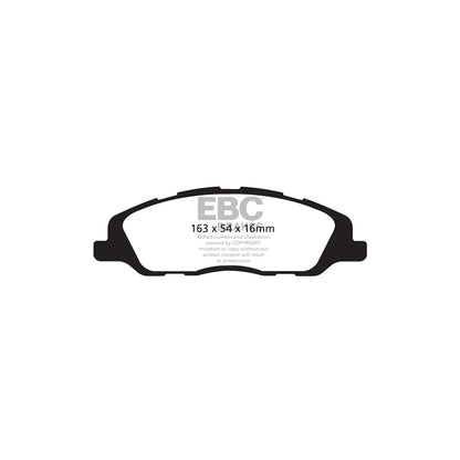 EBC PD07KF103 Ford Mustang Redstuff Front Brake Pad & USR Disc Kit 2 | ML Performance UK Car Parts