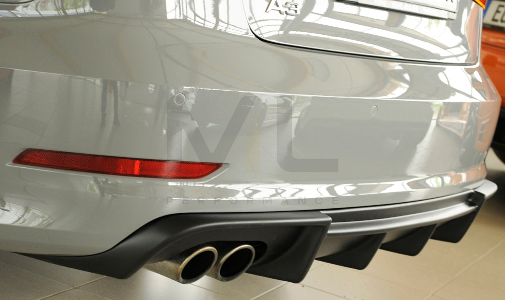 Rieger 00056807 Audi 8V A3 Rear Diffuser 8 | ML Performance UK Car Parts