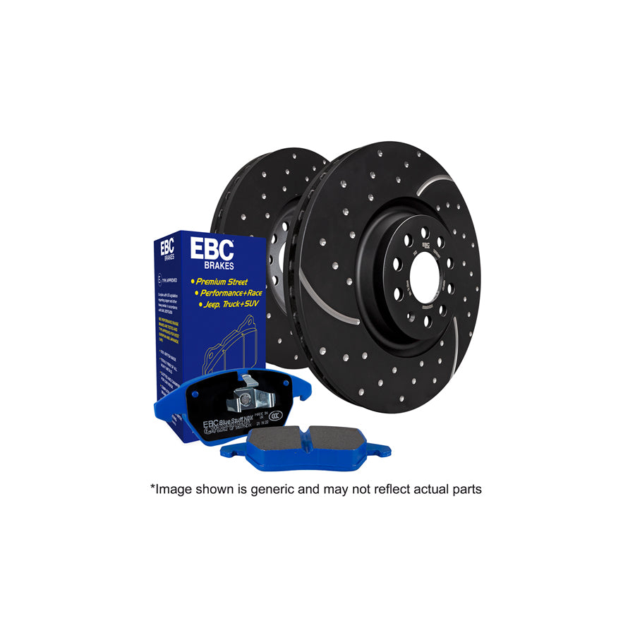 EBC PD14KF493 BMW E91 E92 Bluestuff Front Brake Pad & GD Disc Kit - ATE Caliper 1 | ML Performance UK Car Parts