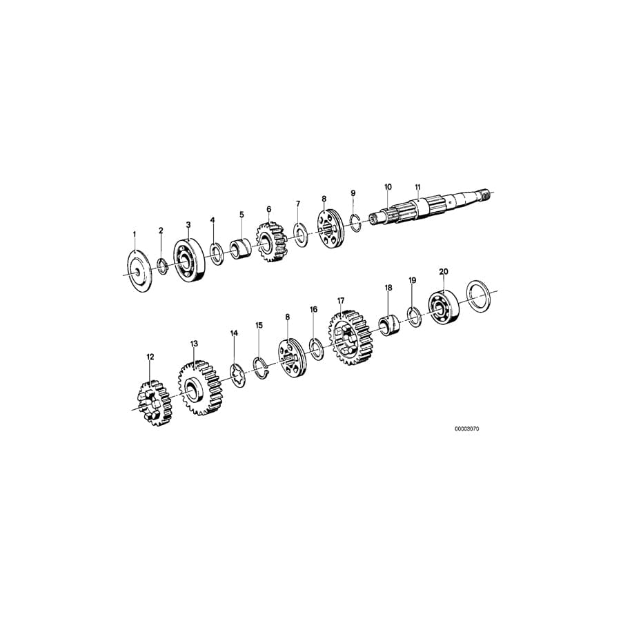 Genuine BMW 23221230060 69-76 Gear Wheel 4Th Gear (Inc. R60/5, R75/5 & R50/5) | ML Performance UK Car Parts