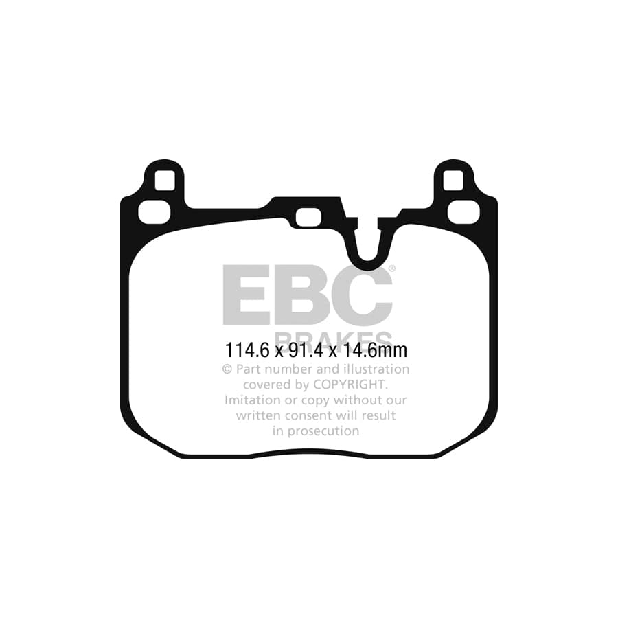 EBC PD04KF1340 Mini F55 F56 F60 Bluestuff Front Brake Pad & Plain Disc Kit - TRW/ATE Caliper 2 | ML Performance UK Car Parts