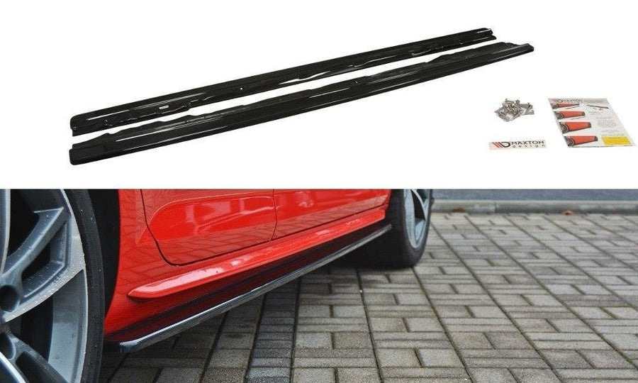 Maxton Design AU-A4-B9-SLINE-SD1T Side Skirts Diffusers Audi S4 B9 / A4 S-Line B9 | ML Performance UK Car Parts