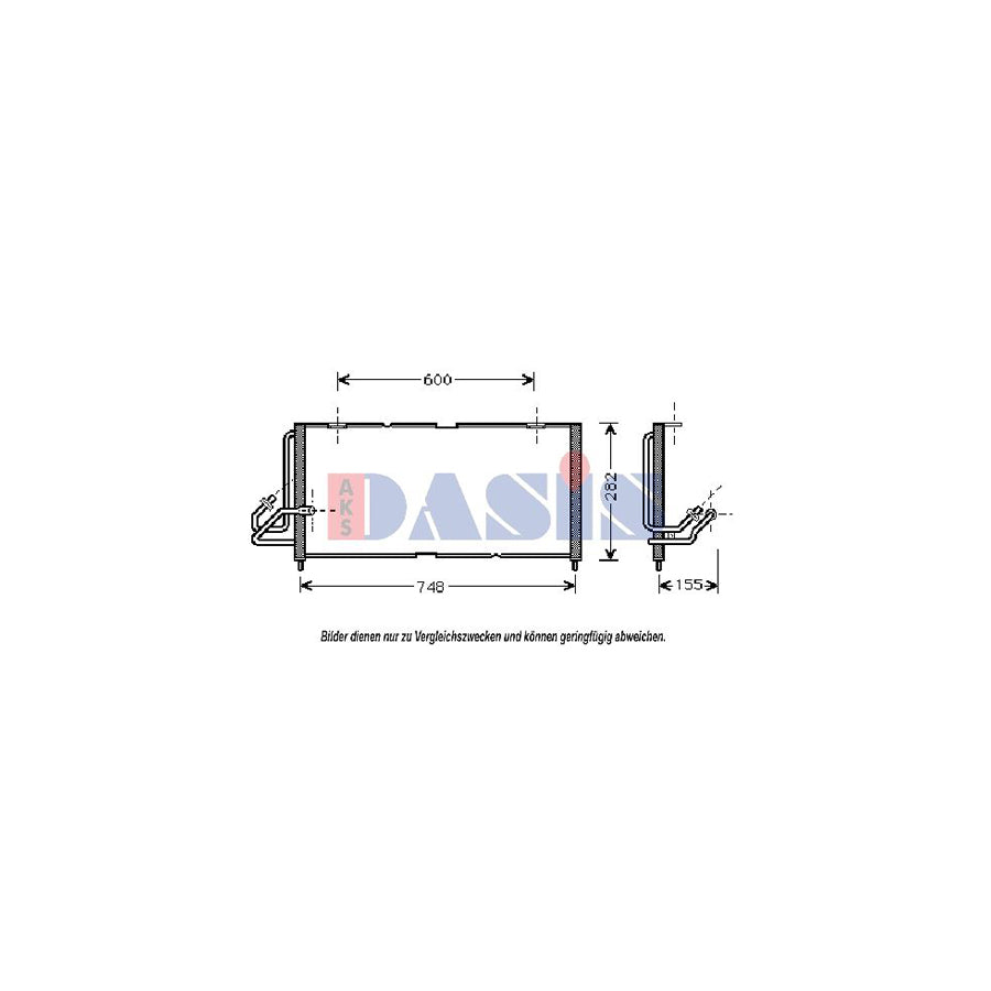 AKS Dasis 522034N Air Conditioning Condenser For Jeep Cherokee II (Xj) | ML Performance UK