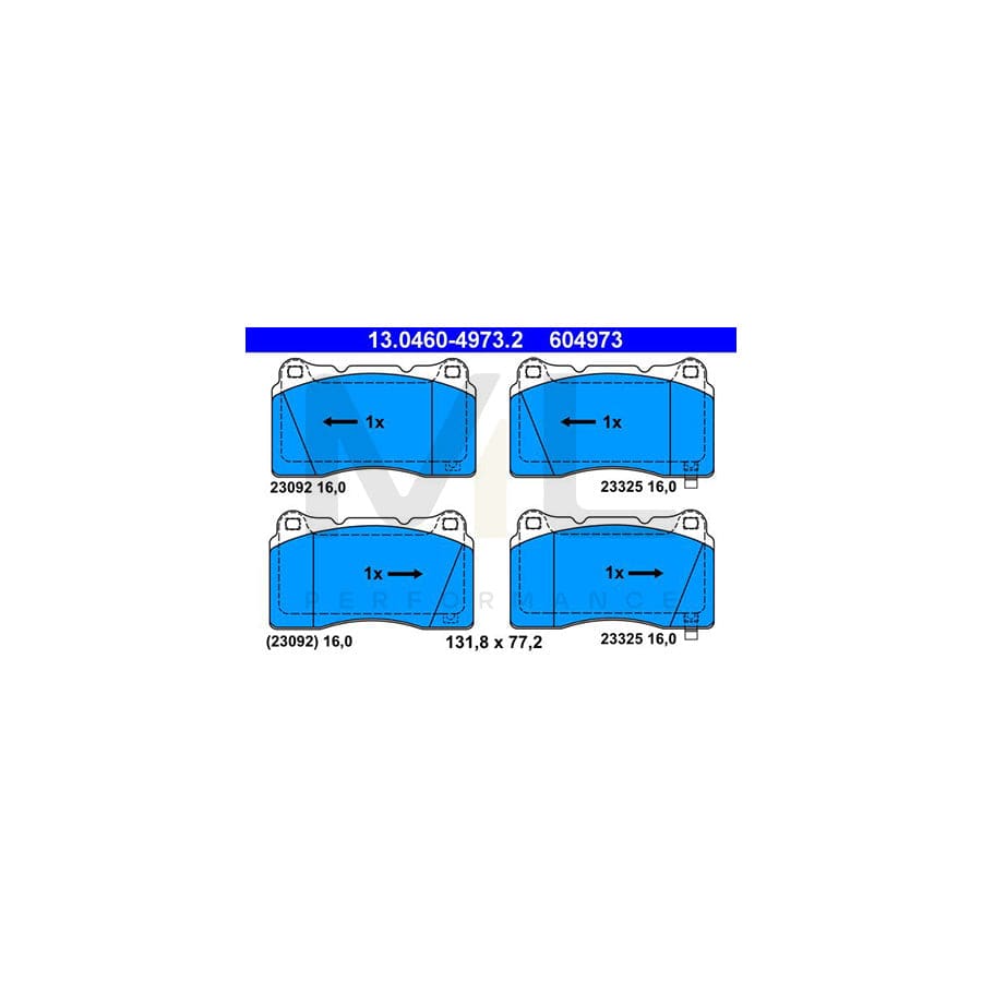 ATE 13.0460-4973.2 Brake pad set with acoustic wear warning | ML Performance Car Parts