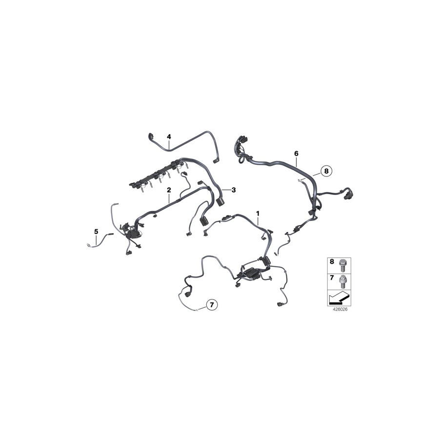 Genuine BMW 12518601840 F15 F16 F12 Wiring Harness, Eng. Sensoric Module 2 (Inc. 640iX, X6 35iX & X5 35iX) | ML Performance UK