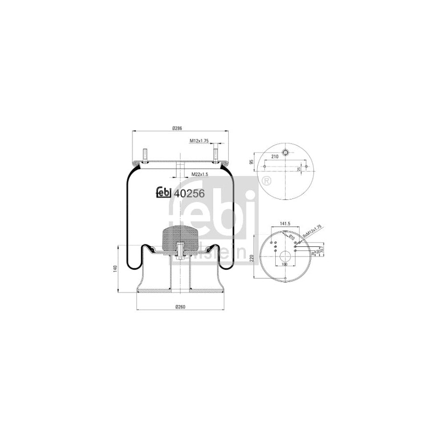 Febi Bilstein 40256 Boot, Air Suspension