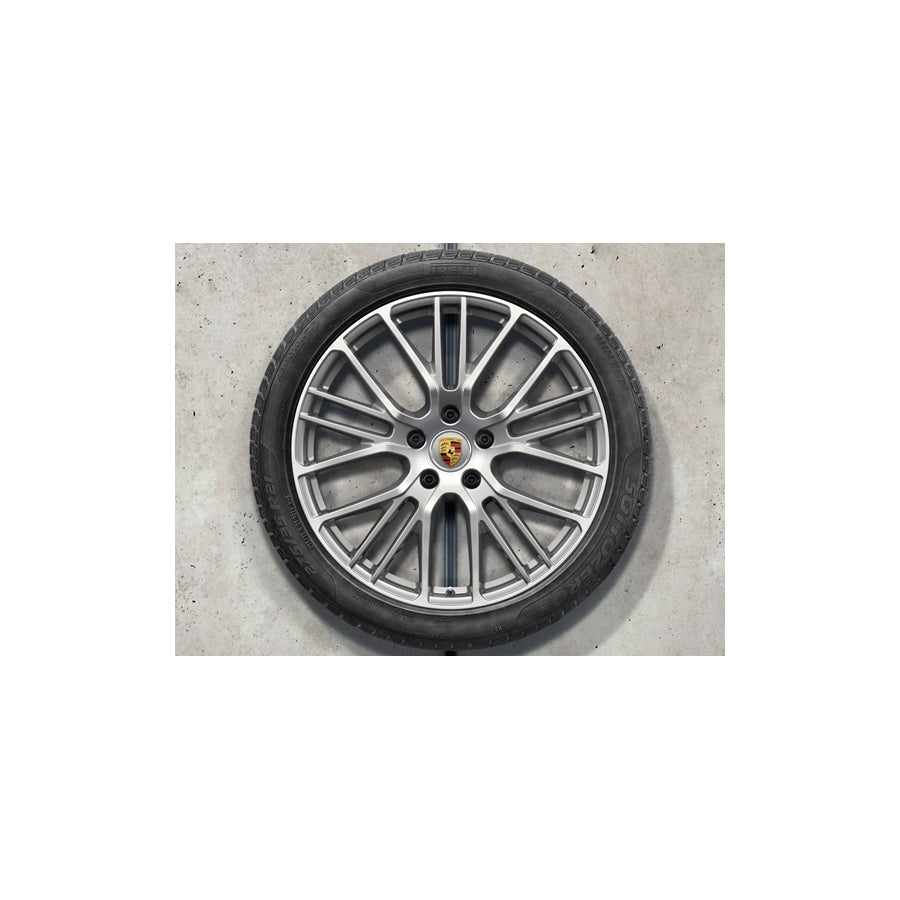 Genuine Porsche 21 Panamera (971) Exclusive Design Sport In Platinum Silver Alloy Wheels & Winter Tyres Original Porsche | ML Performance UK Car Parts