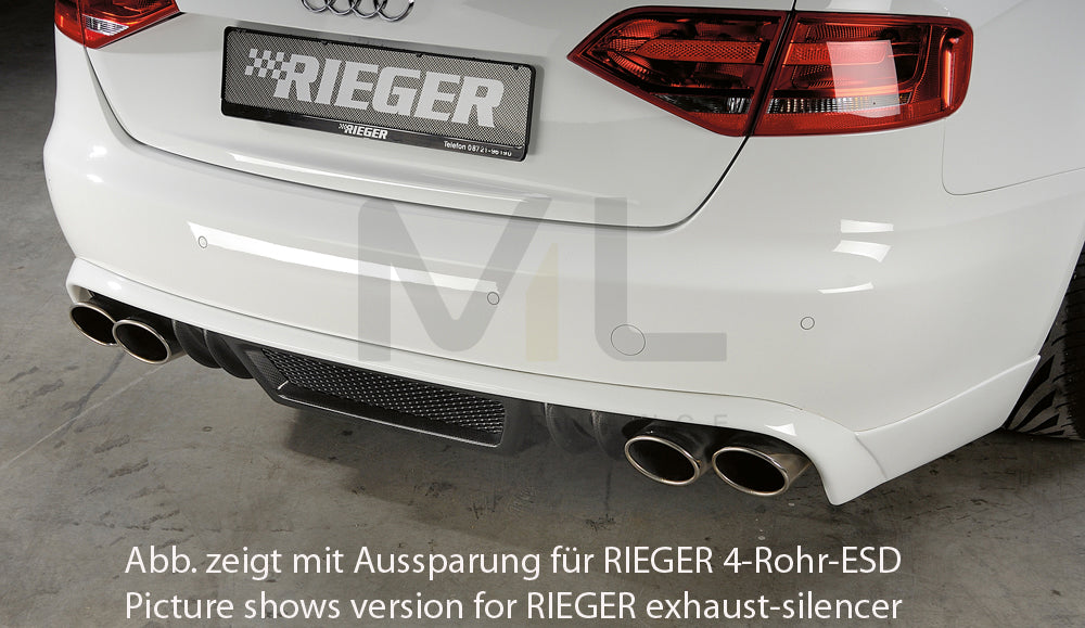 Rieger 00099072 Audi B8 B81 A4 Rear Diffuser 3 | ML Performance UK Car Parts