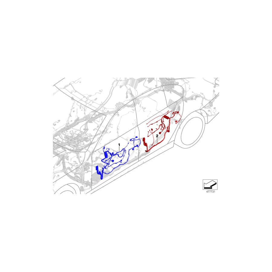 Genuine BMW 61129878587 G11 G12 Driver's Side Door Cable Harness (Inc. 750iX, 740Li & 740iX) | ML Performance UK Car Parts