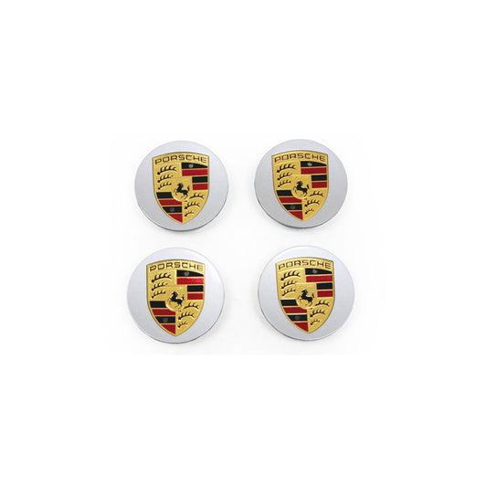 Genuine Porsche Wheel Caps With Coloured Crest For Porsche Macan (Set Of 4) | ML Performance UK Car Parts