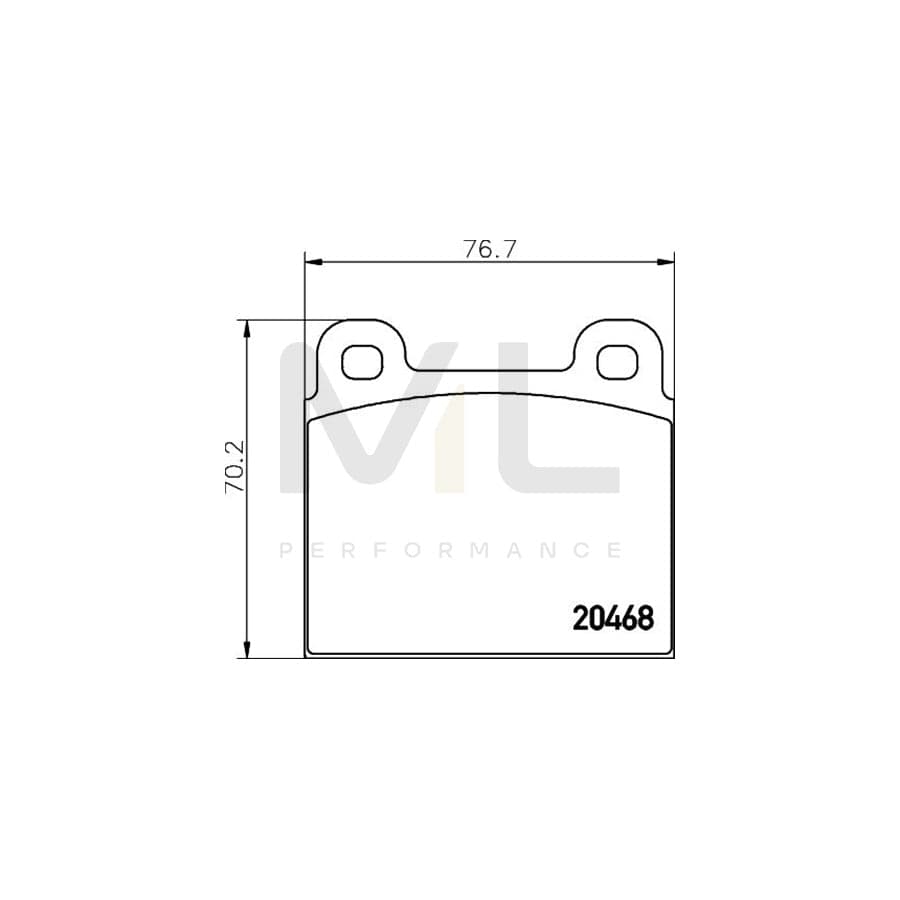 TEXTAR 2046801 Brake pad set not prepared for wear indicator | ML Performance Car Parts