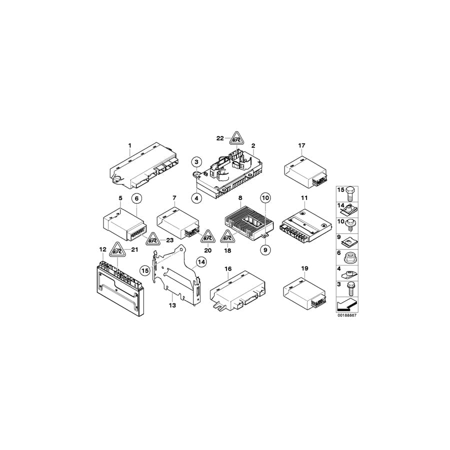 Genuine BMW 61356912082 E66 E67 E65 Bracket Right (Inc. 735Li, 740d & 745Li) | ML Performance UK Car Parts