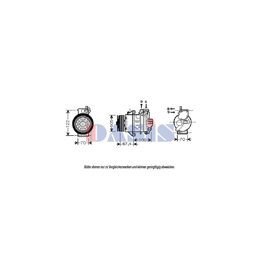 AKS Dasis 851846N Compressor, Air Conditioning | ML Performance UK