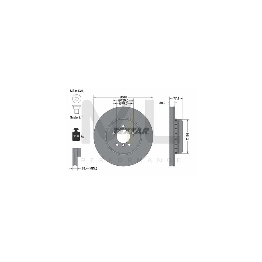 TEXTAR PRO+ 92141825 Brake Disc Internally Vented, Two-piece brake disc, Coated, High-carbon, with bolts/screws, without wheel hub, without wheel studs | ML Performance Car Parts