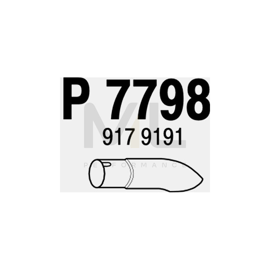 VEGAZ VOR-115 Exhaust tip 230mm, Rear | ML Performance Car Parts